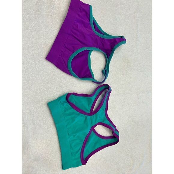 2 Puma Small sports bra size Small purple teal - Picture 6 of 6